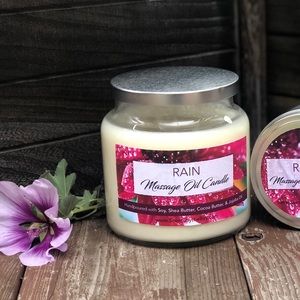 Massage Oil Candle, Rain, 16 oz Kat